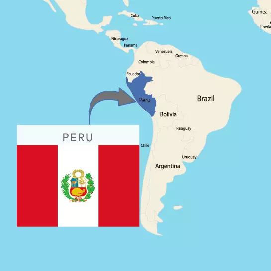 Peru - Map and Flag
